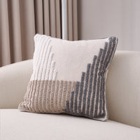 HKM-557907 Bohemian Style Cotton and Linen Pillow Cover with Geometric Patterns and Tassels, 45x45cm