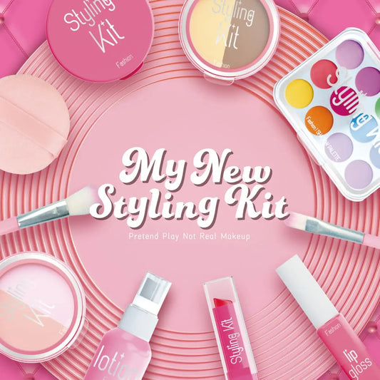HKM-557971 Kids Makeup Playset - Simulation Dress-Up Game for Girls, Ages 2-9, Plastic Toy Set