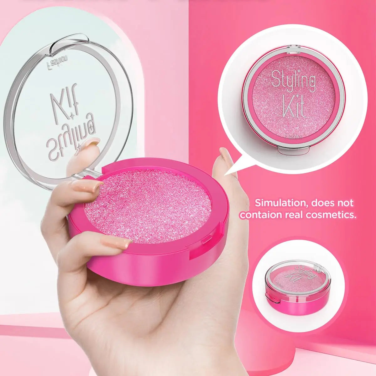 HKM-557971 Kids Makeup Playset - Simulation Dress-Up Game for Girls, Ages 2-9, Plastic Toy Set