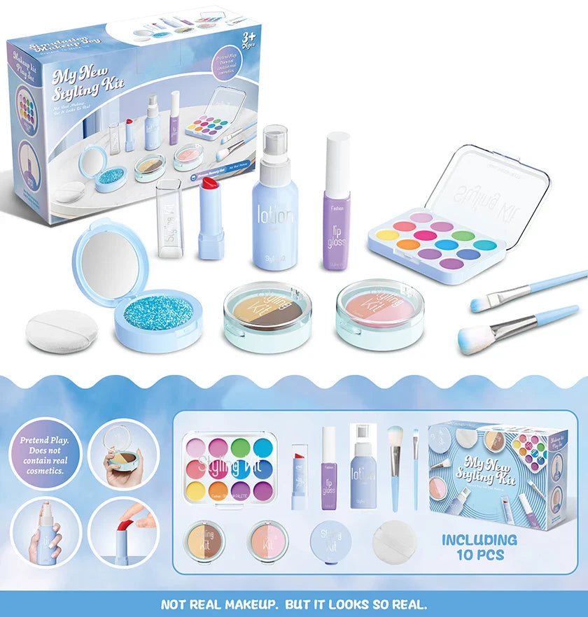 HKM-557971 Kids Makeup Playset - Simulation Dress-Up Game for Girls, Ages 2-9, Plastic Toy Set