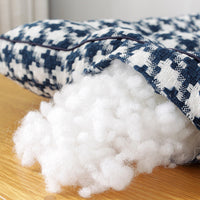 HKM-557971 Plaid Plush Chair Cushion for Living Room, Bedroom, and Dining Area - Modern Minimalist Design