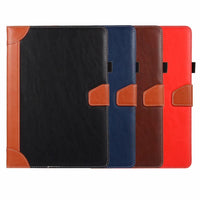 HKM-558099 Premium Leather Case for 2019 iPad 10.2, iPad 9.7, iPad Mini 5 - Clamshell Design, Multiple Colors