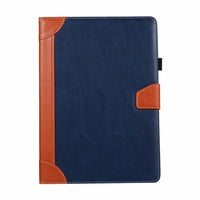 HKM-558099 Premium Leather Case for 2019 iPad 10.2, iPad 9.7, iPad Mini 5 - Clamshell Design, Multiple Colors