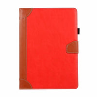 HKM-558099 Premium Leather Case for 2019 iPad 10.2, iPad 9.7, iPad Mini 5 - Clamshell Design, Multiple Colors