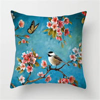 HKM-558227 Chinese Classic Floral Cushion Cover - 45x45cm Chemical Fiber Pillowcase