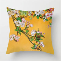 HKM-558227 Chinese Classic Floral Cushion Cover - 45x45cm Chemical Fiber Pillowcase