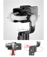 HKM-558227 Compact Mobile Phone Stabilizer with 3-Axis Support and Aluminum Build