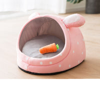 HKM-558291 Cozy Plush Thickened Semi Closed Pet Nest Mat for Autumn and Winter