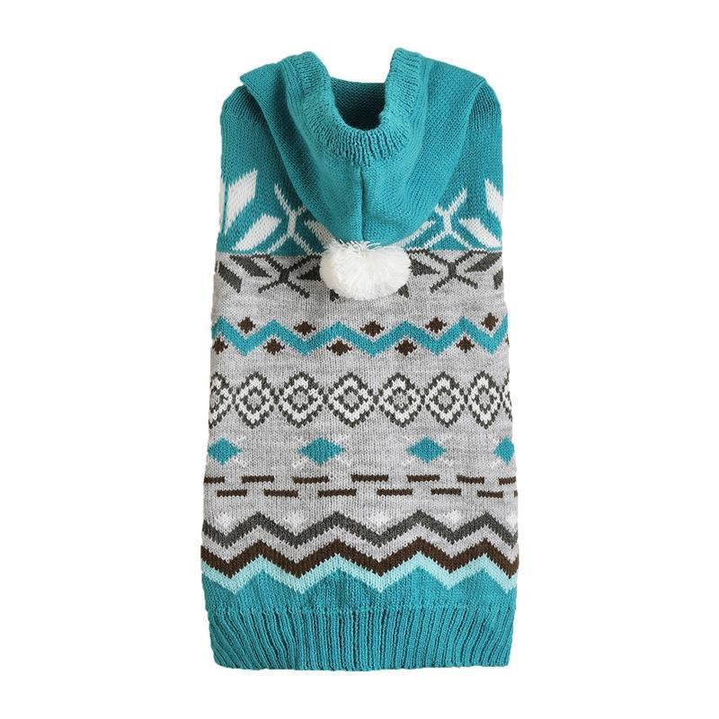 HKM-558419 Classic Diamond Pattern Acrylic Pet Sweater in Green, Blue, and Pink - Sizes XS to XL