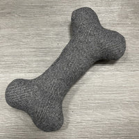 HKM-558483 Cotton Velvet Dog Toy Bone for Biting and Molar Relief, 20x10cm - Available in Multiple Colors