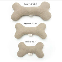 HKM-558483 Cotton Velvet Dog Toy Bone for Biting and Molar Relief, 20x10cm - Available in Multiple Colors