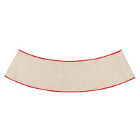 HKM-558611 Elk Tree Skirt in Linen - Foldable Holiday Decoration for Christmas Tree