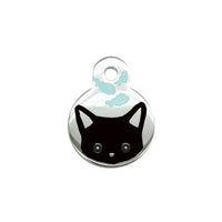 HKM-558675 Cartoon Cat and Fish Design Alloy Pendant for Dog Collar - Cute Seasonal Ornament