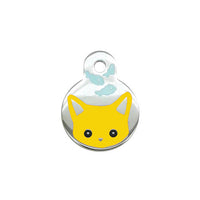 HKM-558675 Cartoon Cat and Fish Design Alloy Pendant for Dog Collar - Cute Seasonal Ornament