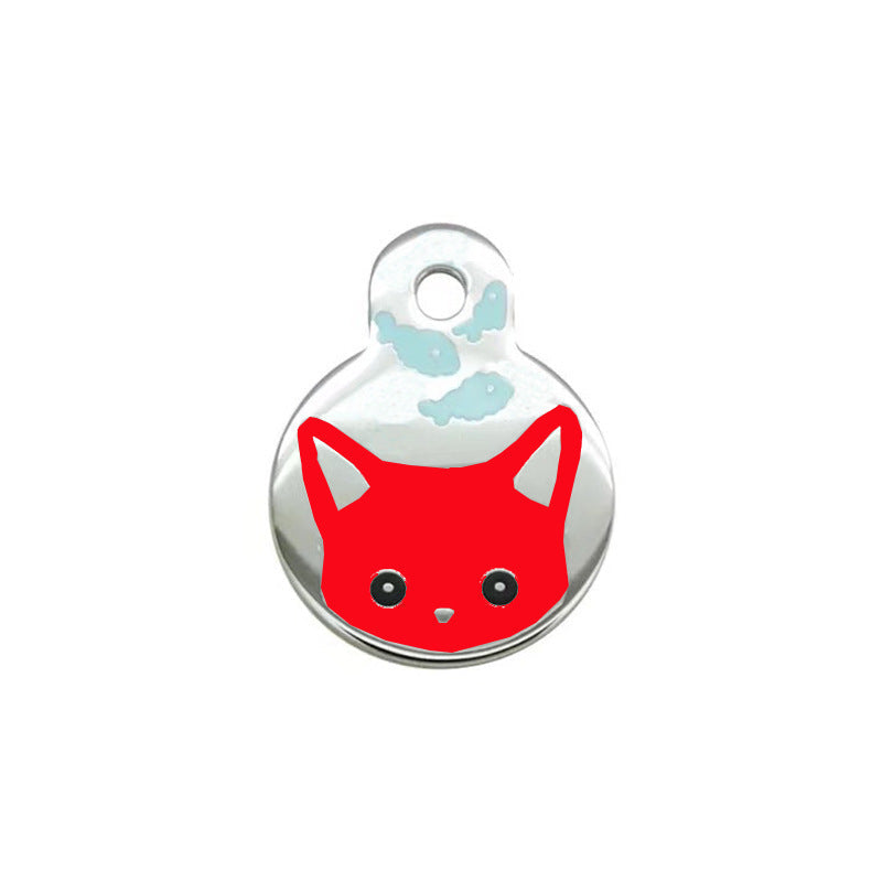HKM-558675 Cartoon Cat and Fish Design Alloy Pendant for Dog Collar - Cute Seasonal Ornament