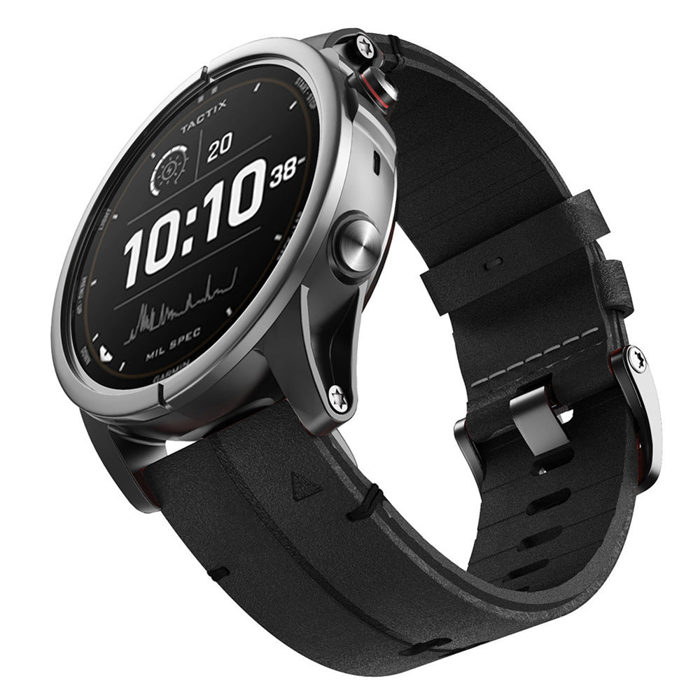 HKM-558675 Quick Release Leather Wristband for Jiaming Vehicles, 22mm & 26mm, Business Style, Black & Brown