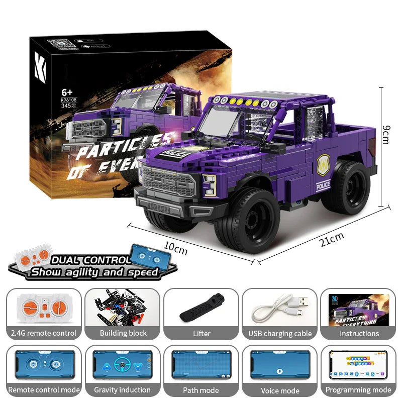 HKM-558739 Remote Control Truck Building Blocks Set - 345 Pieces Educational STEM Toy for Ages 8 and Up