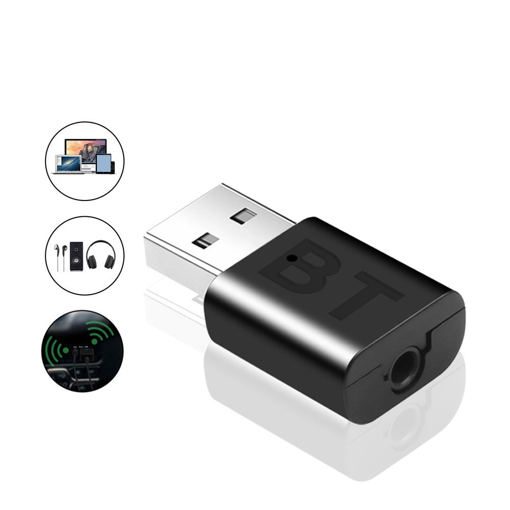 HKM-558867 Bluetooth 5.0 Audio Adapter - Dual Mode Transmitter & Receiver for TV, Computer, and Car