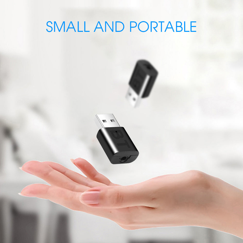 HKM-558867 Bluetooth 5.0 Audio Adapter - Dual Mode Transmitter & Receiver for TV, Computer, and Car