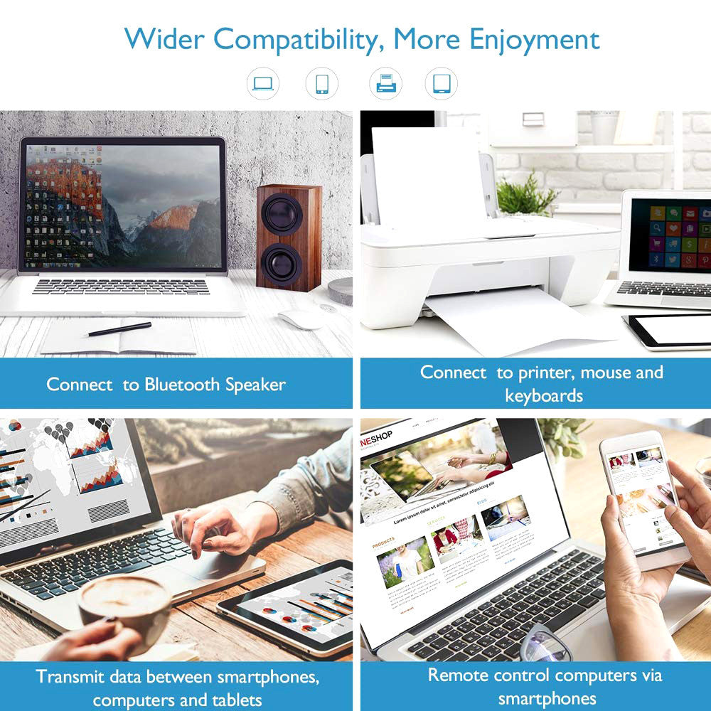 HKM-558867 Bluetooth 5.0 Audio Adapter - Dual Mode Transmitter & Receiver for TV, Computer, and Car