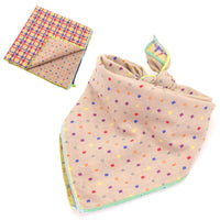 HKM-558867 Reversible Plaid Cotton Pet Scarf - Fashionable Lattice Design for Dogs and Cats, 45x45cm