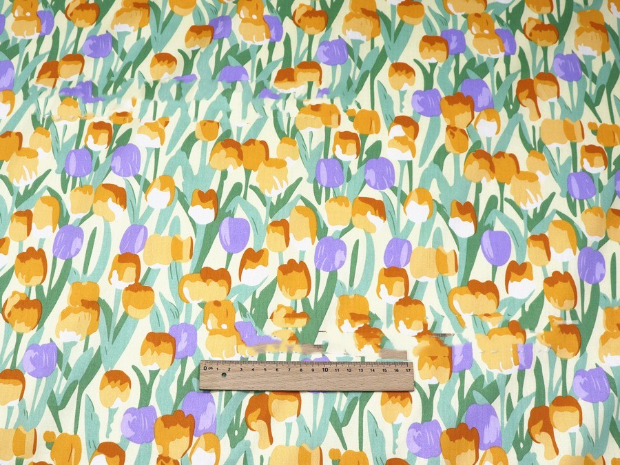 HKM-558995 Floral Cotton Twill Fabric - 100% Cotton, Animal Print, 160cm Wide, Multiple Colors