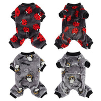 HKM-559187 Cozy Autumn Dog Pajamas in Grey Penguin and Grey Ladybird Styles for Small to Extra-Large Pets
