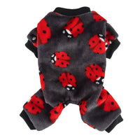 HKM-559187 Cozy Autumn Dog Pajamas in Grey Penguin and Grey Ladybird Styles for Small to Extra-Large Pets