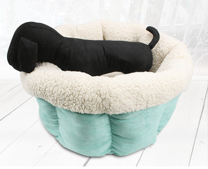 HKM-559187 Cozy Plush Pet Nest for Comfortable Resting - Size 46x40x23cm