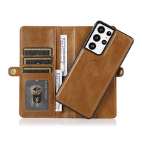 HKM-559251 Two-in-One Wallet Style Multi-Function Card Mobile Phone Holster for Samsung