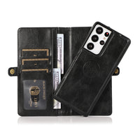HKM-559251 Two-in-One Wallet Style Multi-Function Card Mobile Phone Holster for Samsung