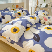 HKM-559315 Soft Cotton Four-Piece Bedding Set with Pillowcases and Duvet Cover in Modern Design