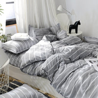 HKM-559315 Soft Cotton Four-Piece Bedding Set with Pillowcases and Duvet Cover in Modern Design