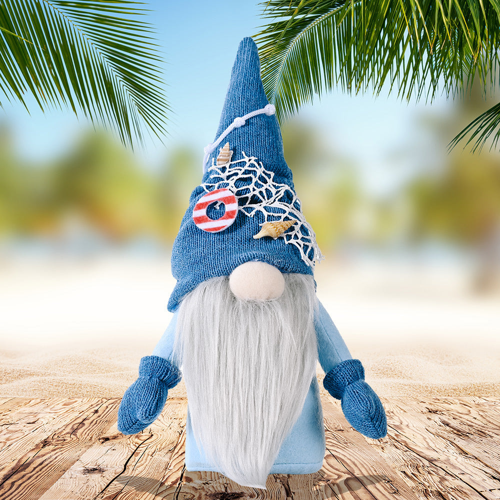 HKM-559443 Ocean Rudolph Faceless Doll - Fabric Ocean Ornament, 30cm x 9cm x 8cm