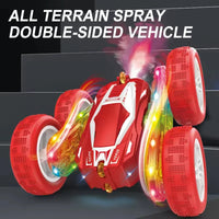 HKM-559571 Double-Sided 2.4G RC Stunt Car with Lights and Spray, 360° Rotation, Remote Control, for Ages 5 and Up