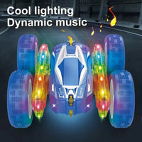 HKM-559571 Double-Sided 2.4G RC Stunt Car with Lights and Spray, 360° Rotation, Remote Control, for Ages 5 and Up