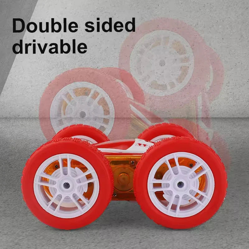 HKM-559571 Double-Sided 2.4G RC Stunt Car with Lights and Spray, 360° Rotation, Remote Control, for Ages 5 and Up