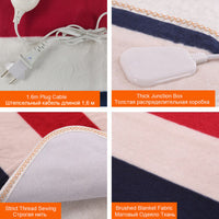 HKM-559635 Dual Control Electric Blanket with 3 Heat Settings, Soft Non-Woven Fabric, 220V, Multiple Sizes Available