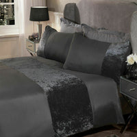 HKM-559635 Pressed Velvet Panel Duvet Cover Set in Modern Style - Multiple Sizes Available