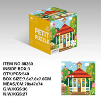 HKM-559891 24-Piece Cartoon Animal Jigsaw Puzzle for Early Learning and Memory Development