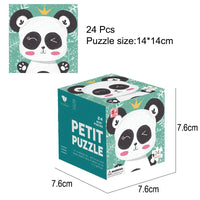 HKM-559891 24-Piece Cartoon Animal Jigsaw Puzzle for Early Learning and Memory Development