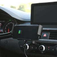 HKM-560211 Clip-On Wireless Car Charger Bracket for Universal Smartphones and Tablets
