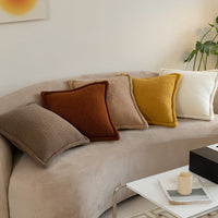 HKM-560275 Solid Color Plush Pillow Cushion for Sofa and Bedside - 45x45cm