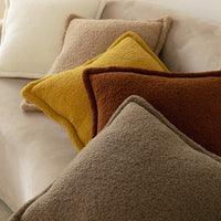 HKM-560275 Solid Color Plush Pillow Cushion for Sofa and Bedside - 45x45cm
