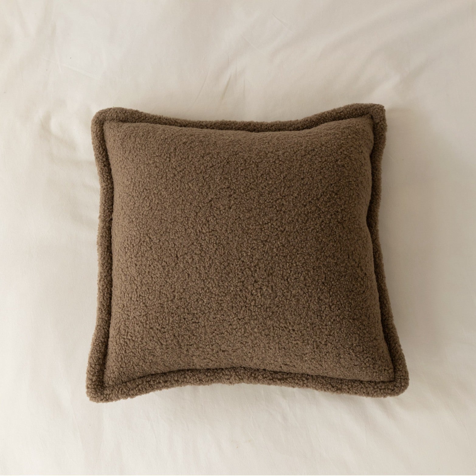 HKM-560275 Solid Color Plush Pillow Cushion for Sofa and Bedside - 45x45cm