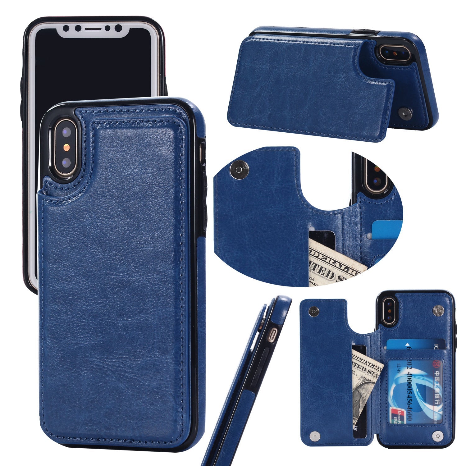 HKM-560403 Protective Leather Case for iPhone XS with All-Inclusive Edge Design