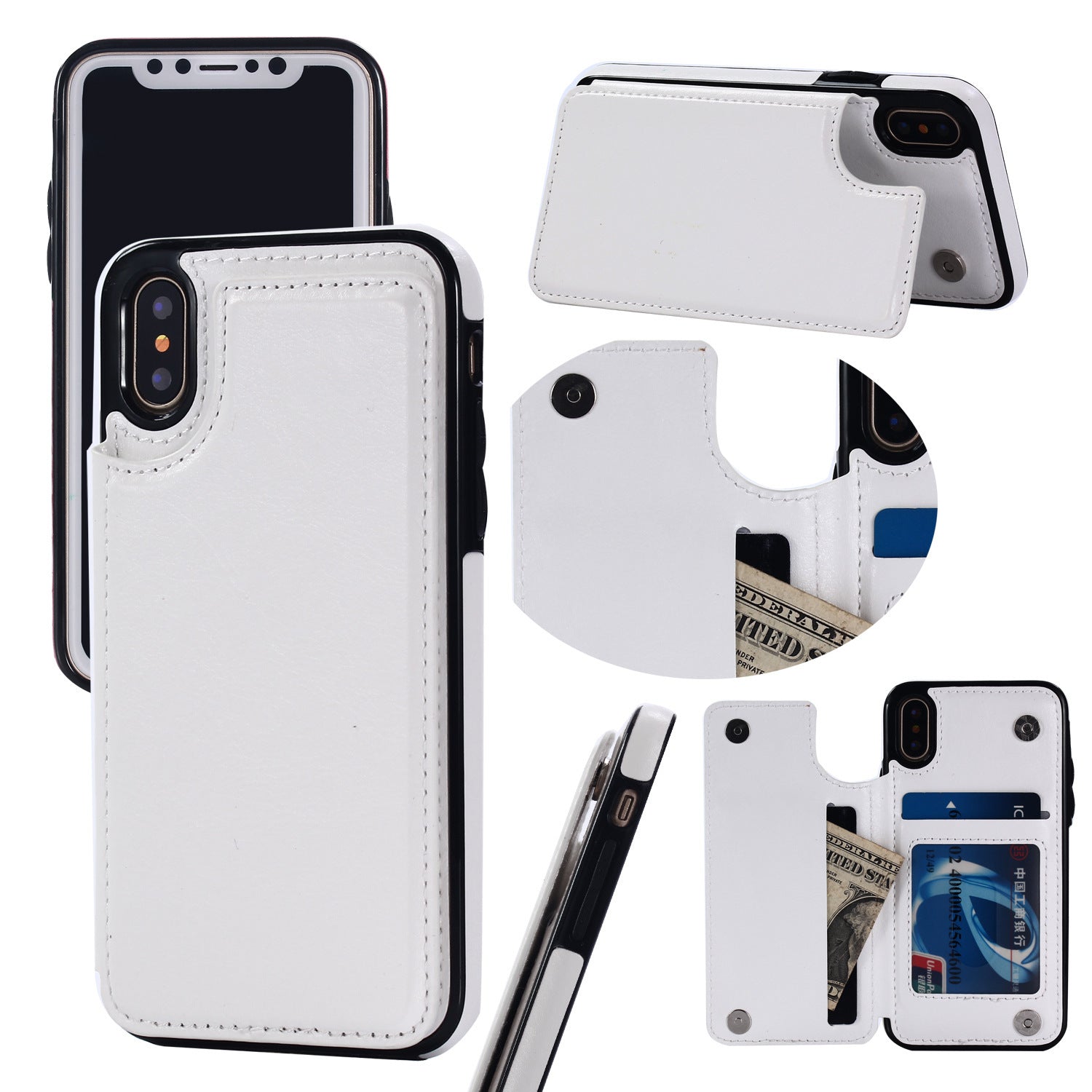 HKM-560403 Protective Leather Case for iPhone XS with All-Inclusive Edge Design