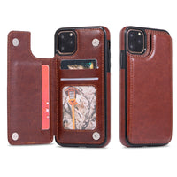 HKM-560403 Protective Leather Case for iPhone XS with All-Inclusive Edge Design