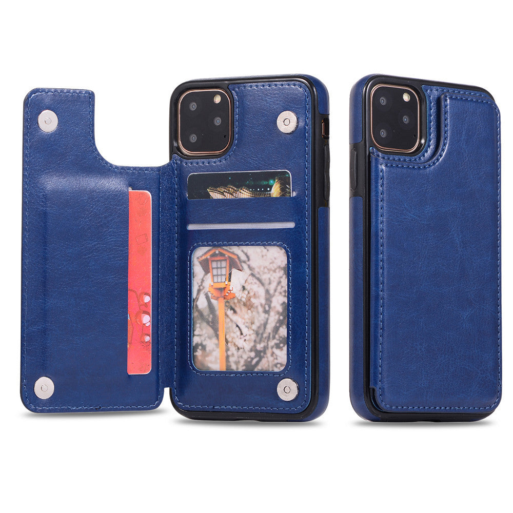 HKM-560403 Protective Leather Case for iPhone XS with All-Inclusive Edge Design