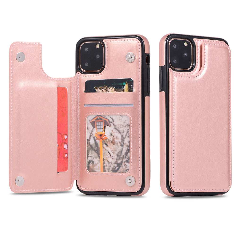 HKM-560403 Protective Leather Case for iPhone XS with All-Inclusive Edge Design